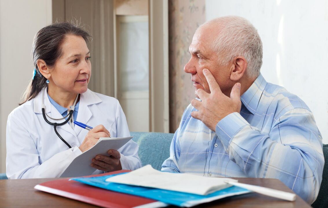 Arztberatung mit Prostatitis